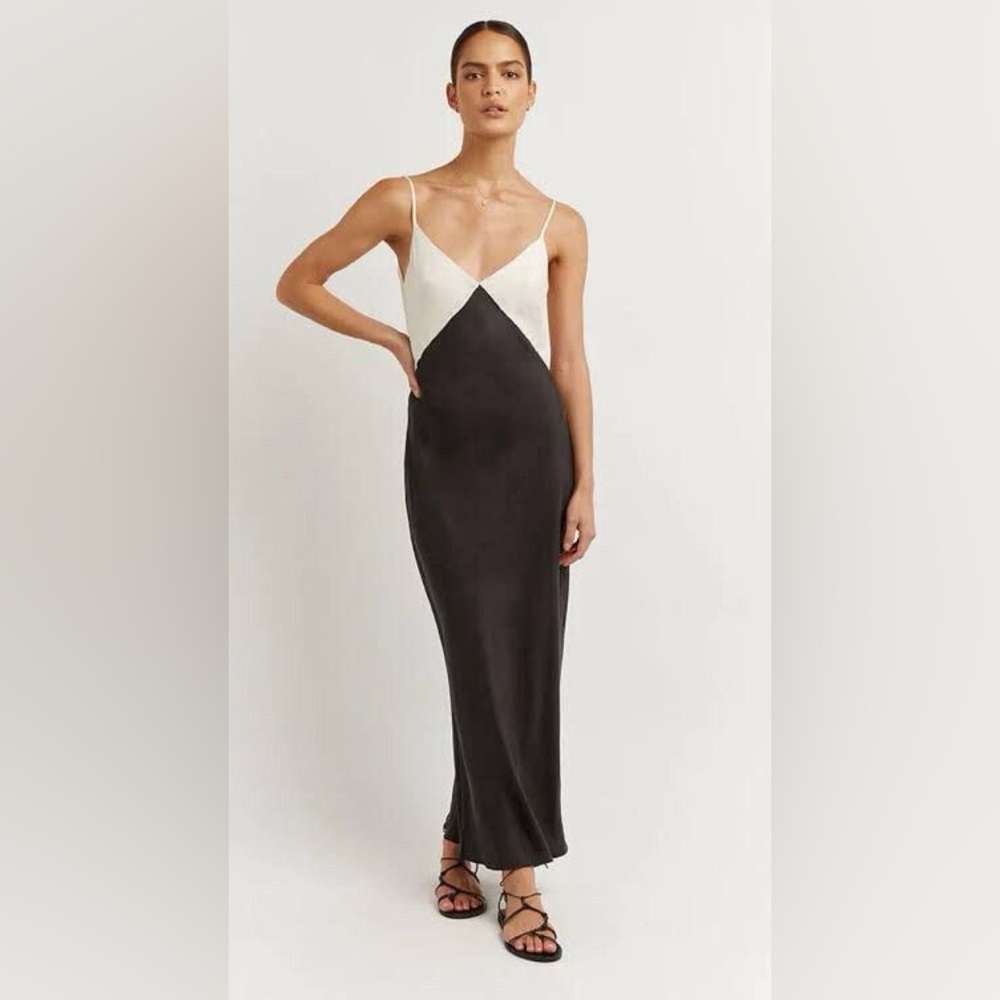 DISSH Seren Black Two Tone Midi Dress